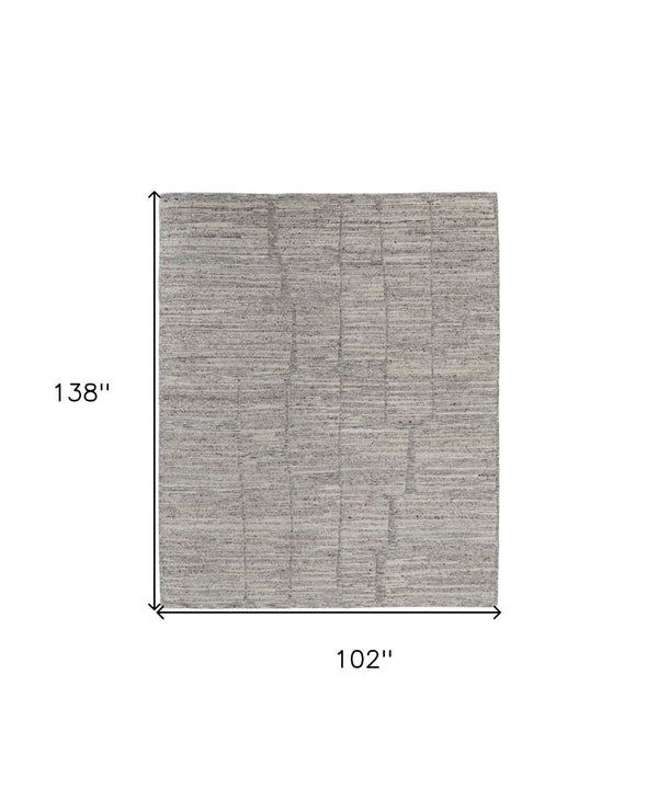 HomeRoots 4' Hand Woven Taupe and Gray Abstract Area Rug - Cozy Scandinavian Design with Unique Artisan Flair 8' X 12' 567483