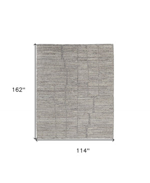 HomeRoots 4' Hand Woven Taupe and Gray Abstract Area Rug - Cozy Scandinavian Design with Unique Artisan Flair 9' X 13' 567484