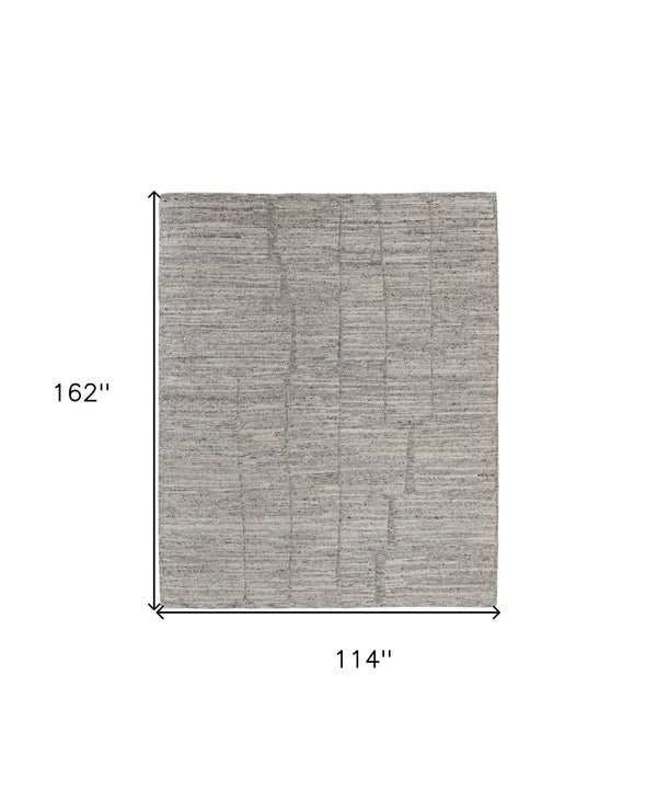 HomeRoots 4' Hand Woven Taupe and Gray Abstract Area Rug - Cozy Scandinavian Design with Unique Artisan Flair 9' X 13' 567484