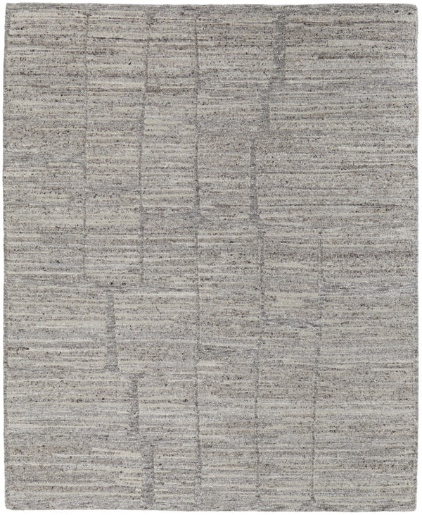 HomeRoots 4' Hand Woven Taupe and Gray Abstract Area Rug - Cozy Scandinavian Design with Unique Artisan Flair 12' X 15' 567485