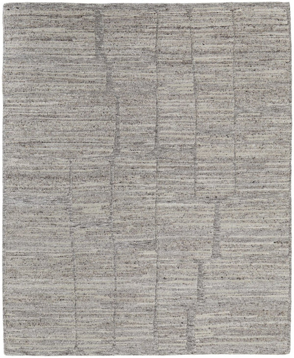 HomeRoots 4' Hand Woven Taupe and Gray Abstract Area Rug - Cozy Scandinavian Design with Unique Artisan Flair 12' X 15' 567485