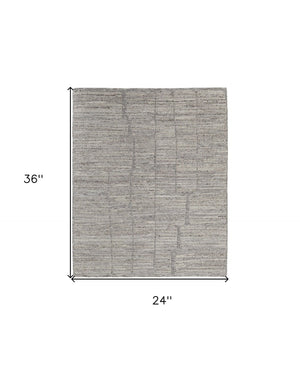 HomeRoots 4' Hand Woven Taupe and Gray Abstract Area Rug - Cozy Scandinavian Design with Unique Artisan Flair 2' X 3' 567486