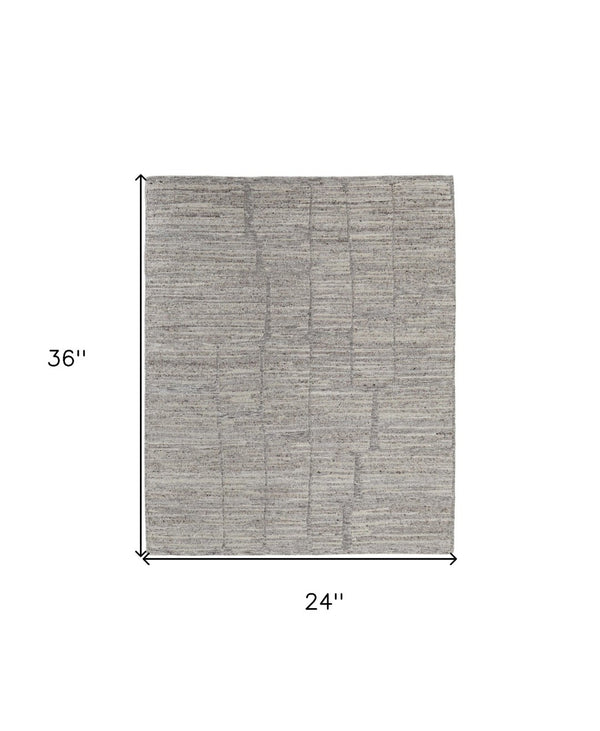 HomeRoots 4' Hand Woven Taupe and Gray Abstract Area Rug - Cozy Scandinavian Design with Unique Artisan Flair 2' X 3' 567486