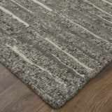 Homeroots 4' X 6' Gray Ivory And Taupe Abstract Hand Woven Area Rug Gray Wool Blend 567494