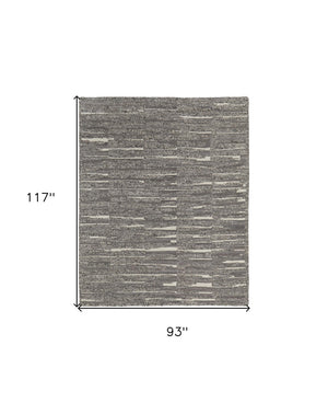 HomeRoots 4' Hand Woven Area Rug in Gray, Ivory & Taupe - Modern Abstract Design for Stylish Interiors 8' X 10' 567496