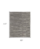 Homeroots 8' X 10' Gray Ivory And Taupe Abstract Hand Woven Area Rug Gray Wool Blend 567496