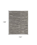 Homeroots 8' X 12' Gray Ivory And Taupe Abstract Hand Woven Area Rug Gray Wool Blend 567497