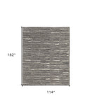 Homeroots 9' X 13' Gray Ivory And Taupe Abstract Hand Woven Area Rug Gray Wool Blend 567498