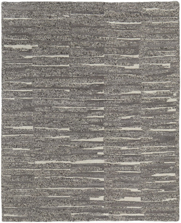 HomeRoots 4' Hand Woven Area Rug in Gray, Ivory & Taupe - Modern Abstract Design for Stylish Interiors 12' X 15' 567499