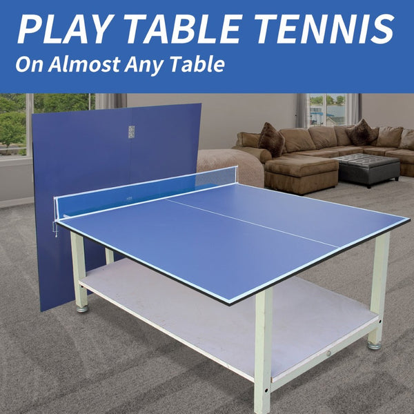 English Elm 9ft Foldable Ping Pong Conversion Top Mdf Playing Surface for Game Room Fun Blue W1408P442641