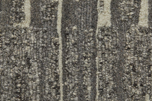 HomeRoots 4' Hand Woven Area Rug in Gray, Ivory & Taupe - Modern Abstract Design for Stylish Interiors 2' X 3' 567500