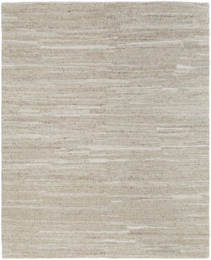 HomeRoots 4' Elegant Ivory Hand-Woven Abstract Area Rug for Modern and Traditional Spaces, 100% Wool Blend 8' X 12' 567511