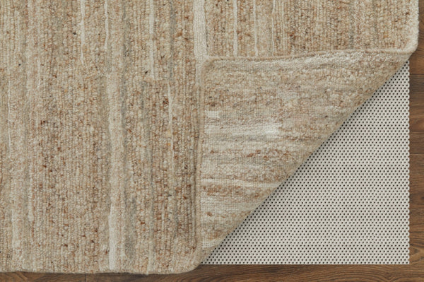 HomeRoots 4' Elegant Ivory Hand-Woven Abstract Area Rug for Modern and Traditional Spaces, 100% Wool Blend 9' X 13' 567512