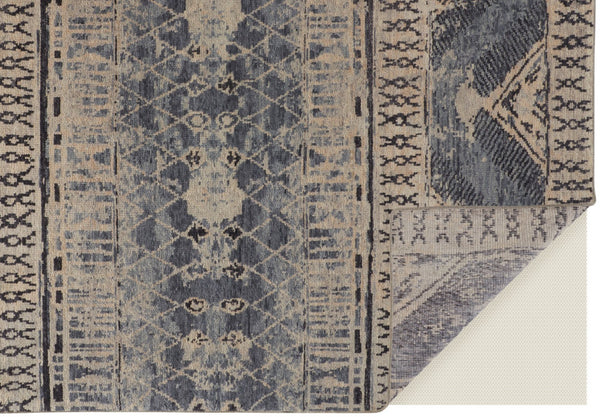 HomeRoots 4' Hand-Knotted Wool Floral Area Rug – Timeless Elegance with Stain Resistance for Any Room Decor 6' X 9' 567516