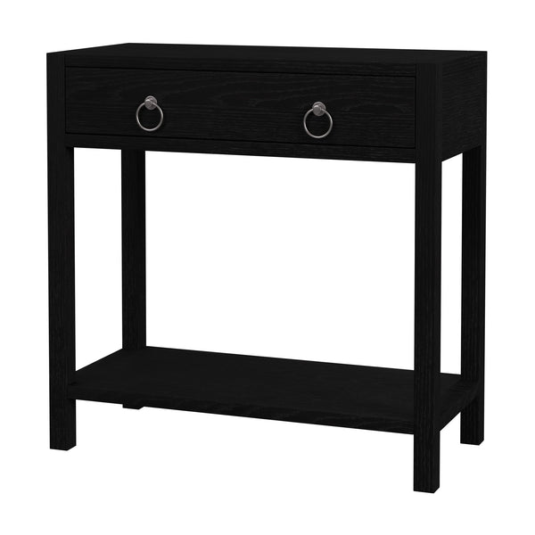 Butler Specialty Company Lark 30" Wide Rectangular Wood Nightstand With Stylish Open Design & Storage Black Mdf,Acacia Solids,Acacia Veneers 5675432-butler