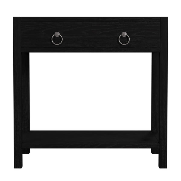 Butler Specialty Company Lark 30" Wide Rectangular Wood Nightstand With Stylish Open Design & Storage Black Mdf,Acacia Solids,Acacia Veneers 5675432-butler