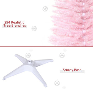 English Elm Christmas Pencil Tree 5 Foot Slim Artificial with 294 Branch Tips for Small Spaces T3971P415285