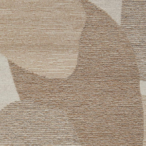 HomeRoots 9' X 12' Abstract Wool Area Rug – Hand-Tufted Brown, Tan & Ivory for Modern Homes, Stain-Resistant Style 567608