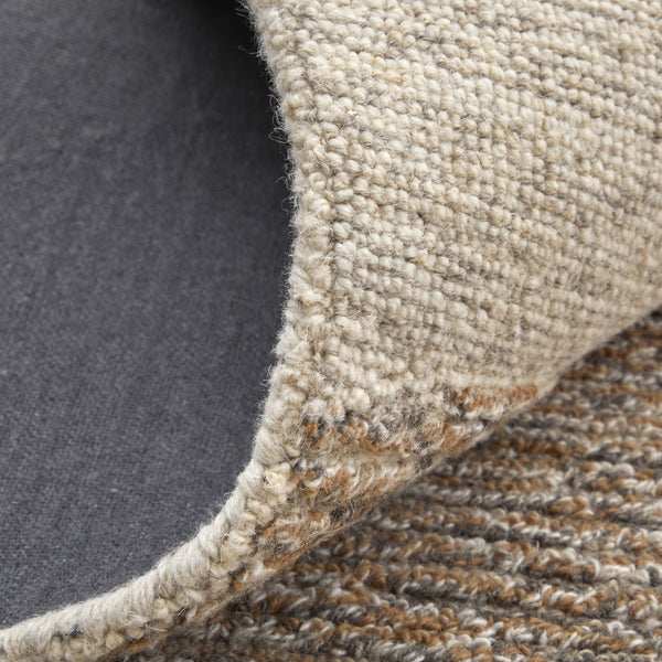 Homeroots 10' X 14' Brown Tan And Ivory Wool Abstract Hand Tufted Area Rug Brown Wool 567616