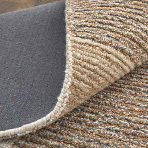 HomeRoots 4' Hand-Tufted Wool Area Rug in Abstract Brown, Tan & Ivory – Durable, Soft & Stylish for Any Space 8' X 10' 567621