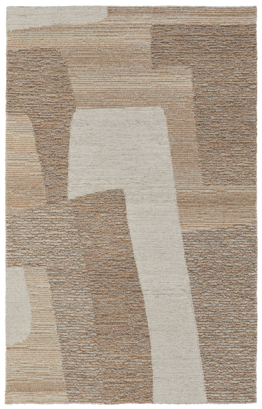 Homeroots 10' X 14' Brown Tan And Ivory Wool Abstract Hand Tufted Area Rug Brown Wool 567623