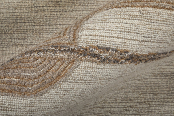 HomeRoots 4' X 6' Handcrafted Wool Geometric Area Rug in Brown, Tan & Ivory – Soft, Stain-Resistant Design! 567626