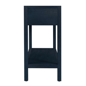 Butler Specialty Lark Rectangular Wood Console Table With Elegant Design, 2 Drawers And Open Shelf For Storage Navy Blue Mdf,Acacia Solids,Acacia Veneers 5676291-butler