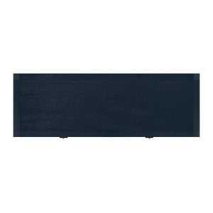 Butler Specialty Lark Rectangular Wood Console Table With Elegant Design, 2 Drawers And Open Shelf For Storage Navy Blue Mdf,Acacia Solids,Acacia Veneers 5676291-butler