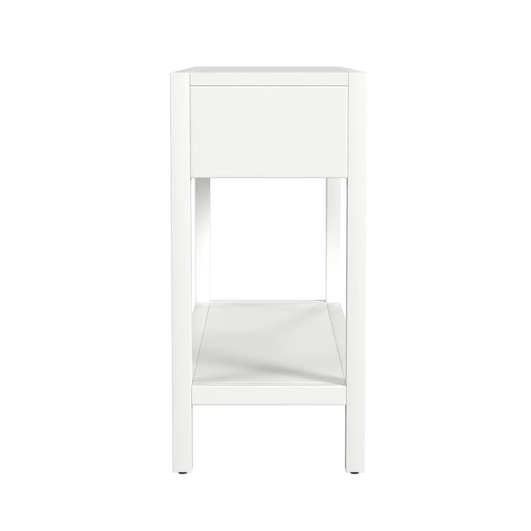 Butler Specialty Lark Elegant Rectangular Wood Console Table With 2 Drawers And Open Shelf For Stylish Storage White Mdf,Acacia Solids,Acacia Veneers 5676304-butler