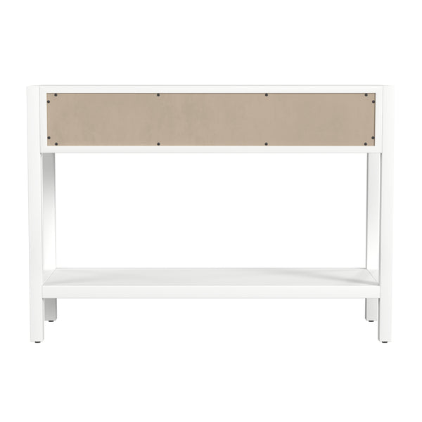 Butler Specialty Lark Elegant Rectangular Wood Console Table With 2 Drawers And Open Shelf For Stylish Storage White Mdf,Acacia Solids,Acacia Veneers 5676304-butler