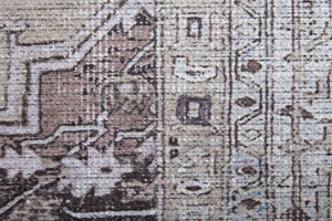 HomeRoots 5' Elegant Gray Tan and Ivory Oriental Power Loomed Area Rug - Vintage-Inspired, Washable Design 8' X 10' 567635