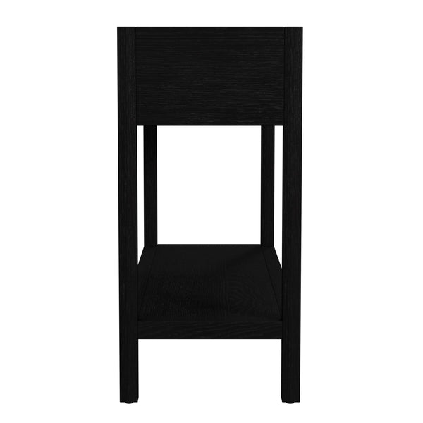 Butler Specialty Butler Lark 44" Rectangular Wood Console Table With 2 Drawers And Open Shelf For Elegant Storage Black Mdf,Acacia Solids,Acacia Veneers 5676432-butler