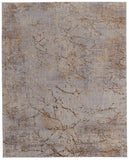 Homeroots 5' X 8' Brown Taupe And Tan Abstract Power Loom Area Rug Brown Polyester 567645