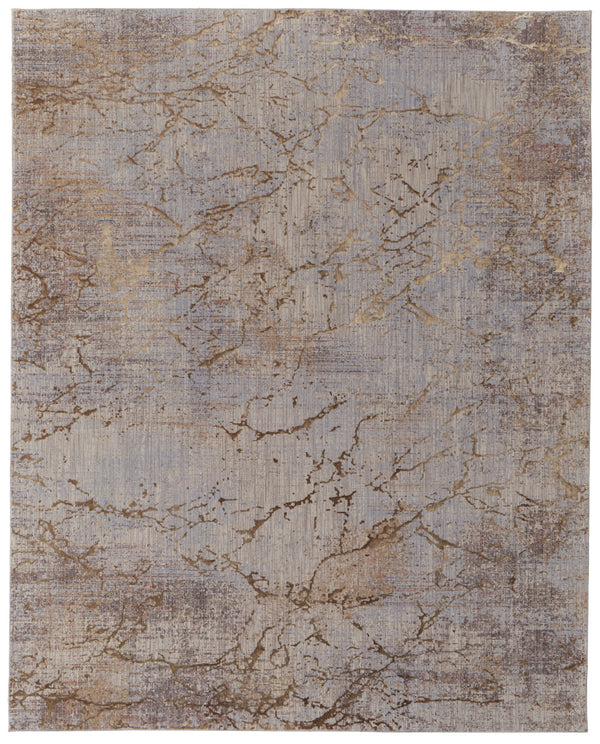 Homeroots 5' X 8' Brown Taupe And Tan Abstract Power Loom Area Rug Brown Polyester 567645