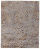 Homeroots 5' X 8' Brown Taupe And Tan Abstract Power Loom Area Rug Brown Polyester 567645