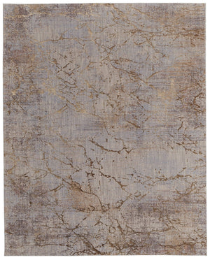 HomeRoots 5' Modern Abstract Area Rug in Warm Brown, Taupe & Tan - Stylish, Durable & Perfect for Any Space 8' X 10' 567647