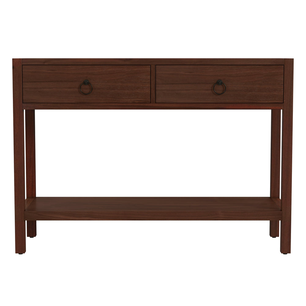 Butler Specialty Butler Lark 44" Rectangular Wood Console Table With 2 Drawers & Open Shelf - Elegant Medium Brown Finish Medium Brown Mdf,Acacia Solids,Acacia Veneers 5676489-butler