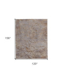 Homeroots 10' X 13' Brown Taupe And Tan Abstract Power Loom Area Rug Brown Polyester 567648