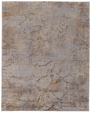 Homeroots 12' X 15' Brown Taupe And Tan Abstract Power Loom Area Rug Brown Polyester 567649
