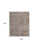 Homeroots 12' X 15' Brown Taupe And Tan Abstract Power Loom Area Rug Brown Polyester 567649