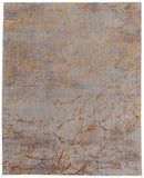 Homeroots 5' X 8' Brown Gold And Gray Abstract Power Loom Area Rug Gold Polyester 567650