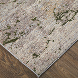 Homeroots 5' X 8' Taupe Green And Tan Abstract Power Loom Area Rug Taupe Polyester 567655