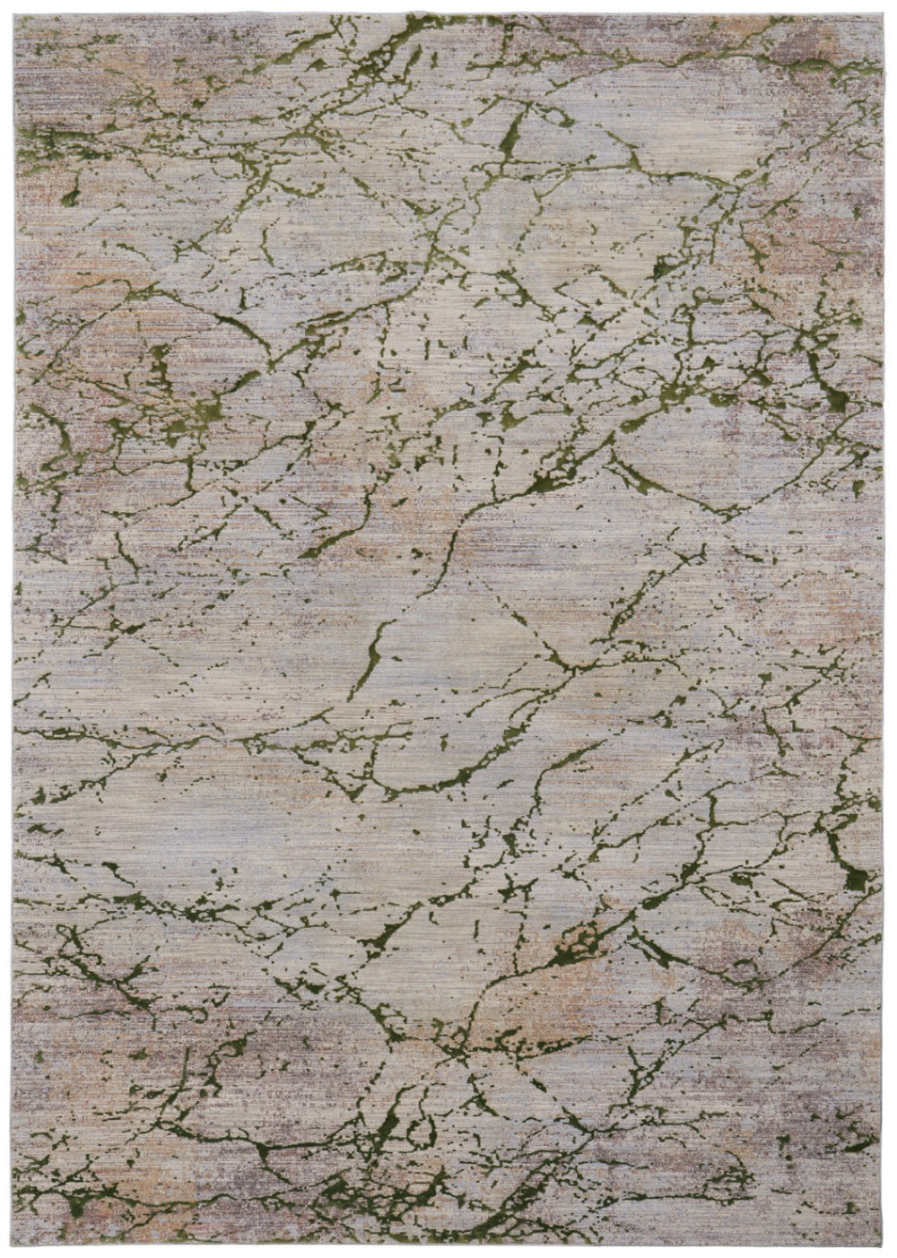 HomeRoots 5' Modern Abstract Area Rug in Taupe Green and Tan – Stylish, Durable Design for Any Room 8' X 10' 567657