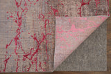 Homeroots 5' X 8' Pink Taupe And Gray Abstract Power Loom Area Rug Pink Polyester 567660