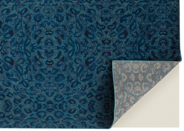 Homeroots 8' Blue Power Loom Runner Rug Blue Polypropylene 567679