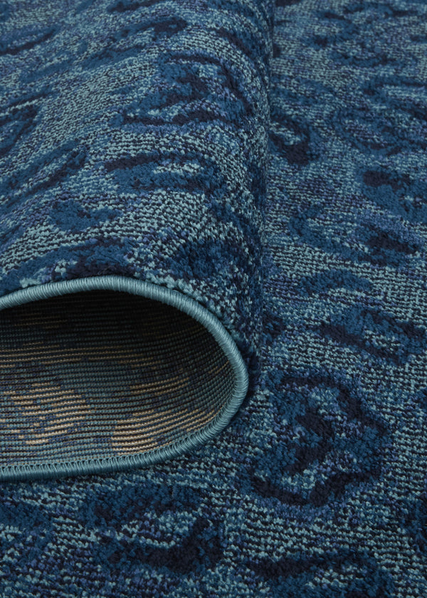 Homeroots 8' Blue Power Loom Runner Rug Blue Polypropylene 567679