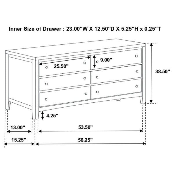 English Elm Werner Full Bedroom Set with Leatherette Accents in Warm Cappuccino Wood Finish B062S00771