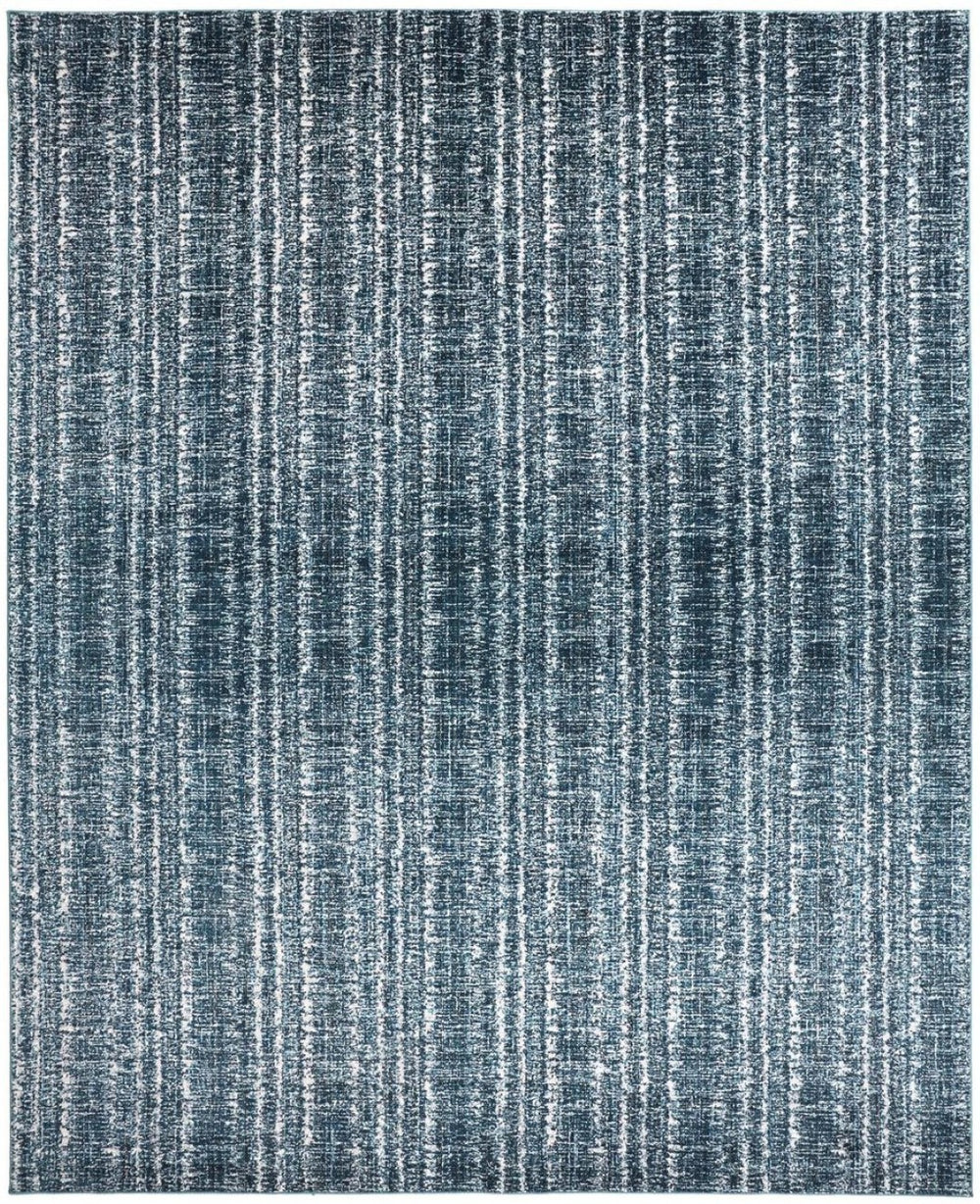 HomeRoots 10' Blue and Ivory Power Loom Area Rug - Stylish, Durable Design for Family Spaces and Easy Care 10' X 13' 567684