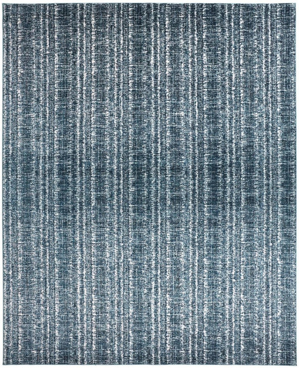 HomeRoots 10' Blue and Ivory Power Loom Area Rug - Stylish, Durable Design for Family Spaces and Easy Care 10' X 13' 567684