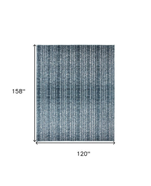 HomeRoots 10' Blue and Ivory Power Loom Area Rug - Stylish, Durable Design for Family Spaces and Easy Care 10' X 13' 567684